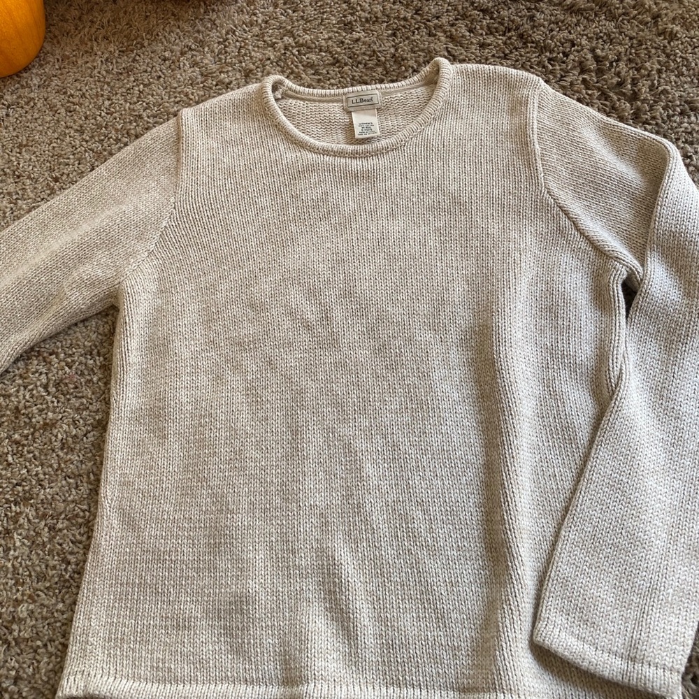 L.l bean cream sweater